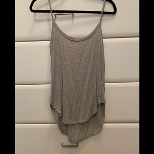 Gray Strappy Tank Top